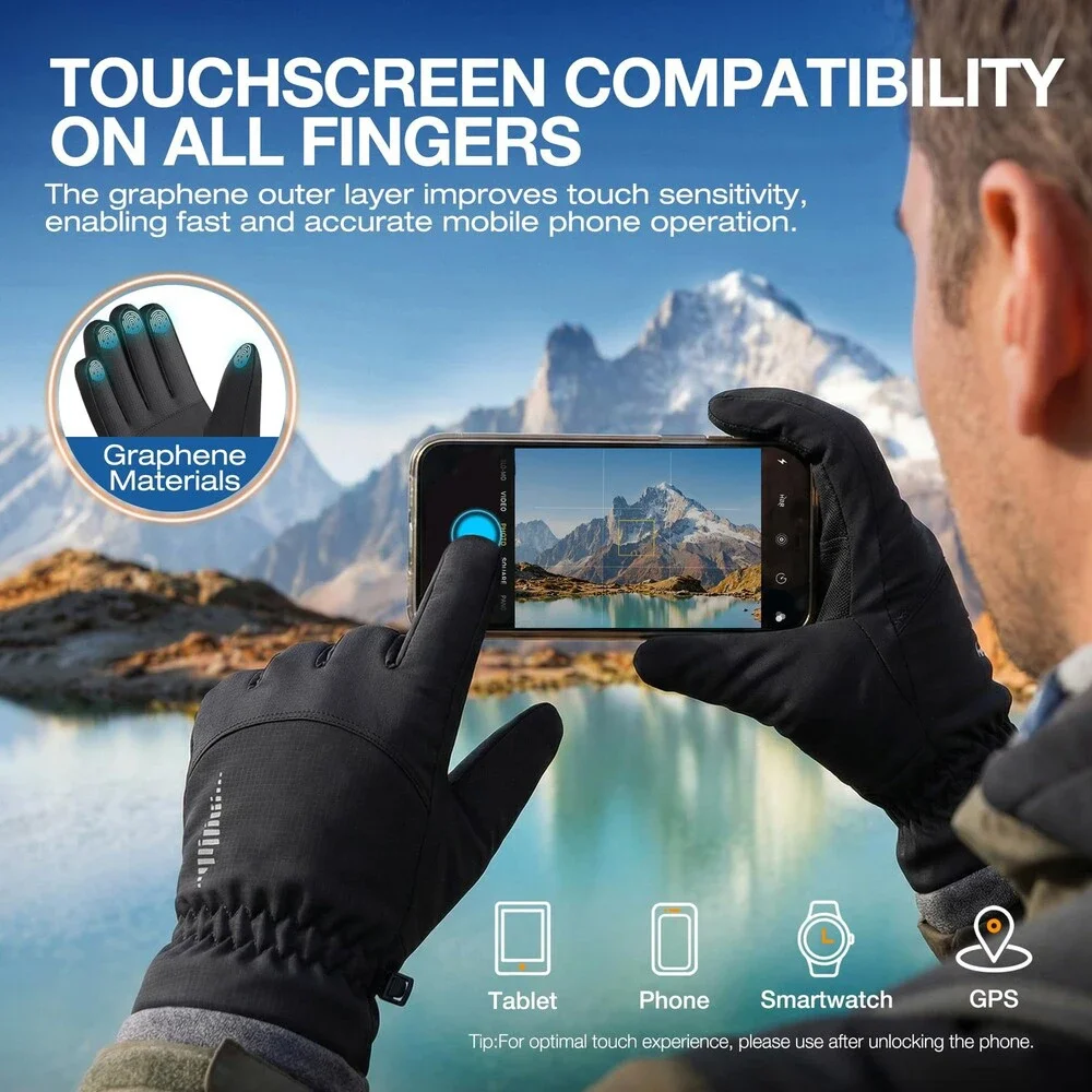 SIMARI Women's Winter Waterproof Warm Gloves Touchscreen Fingers Ski Snow XS